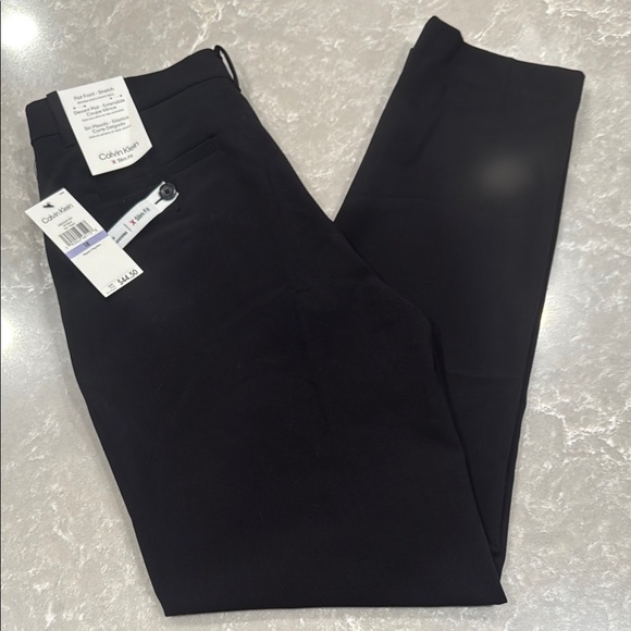 Calvin Klein Kids Black Dress Pants Slim Fit Stretch Flat Front Size 18 Boys - Picture 2 of 8